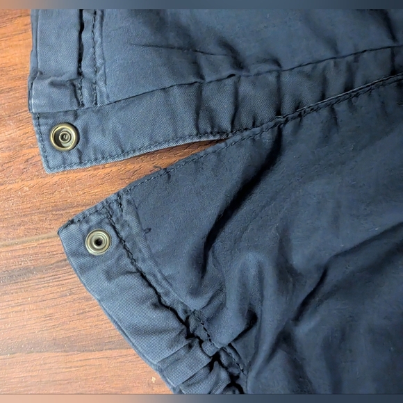 Medium Long Utility Jacket 100% Cotton, Dusky Blue - Picture 5 of 8